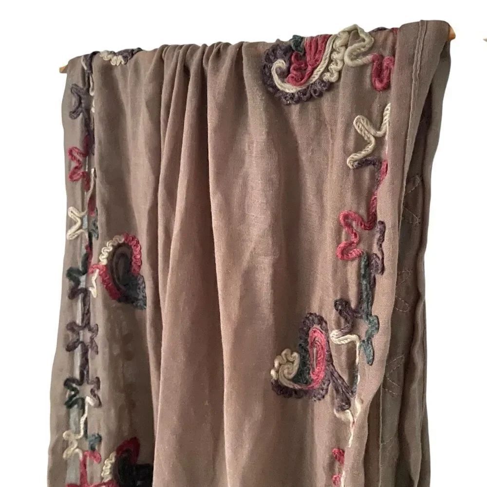 Boho Embroidered Colorful Scarf in One Size - Picture 6 of 7